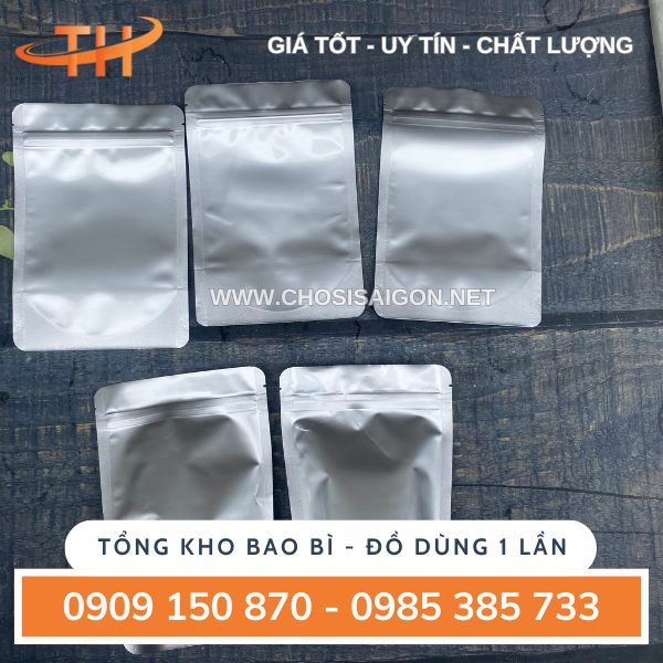 Túi zip bạc 2 mặt an toàn, chất lượng tốt