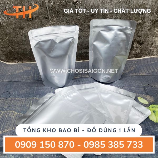 Túi zip bạc 2 mặt thùng 25 ký giá gốc