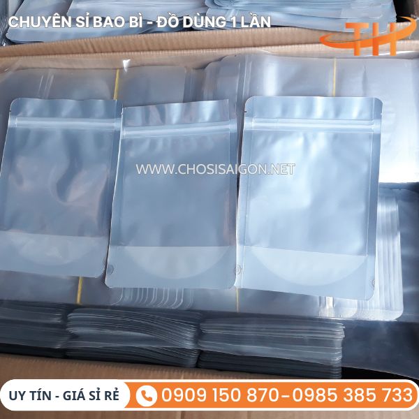 Túi zipper bạc thùng 25 ký