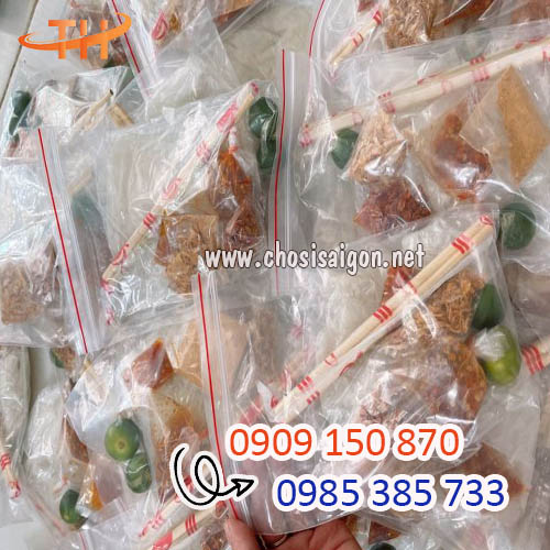 Túi zip chỉ đỏ đựng thực phẩm giá tại xưởng