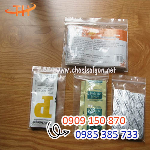 Túi zip chỉ đỏ đựng thuốc sỉ rẻ tại xưởng