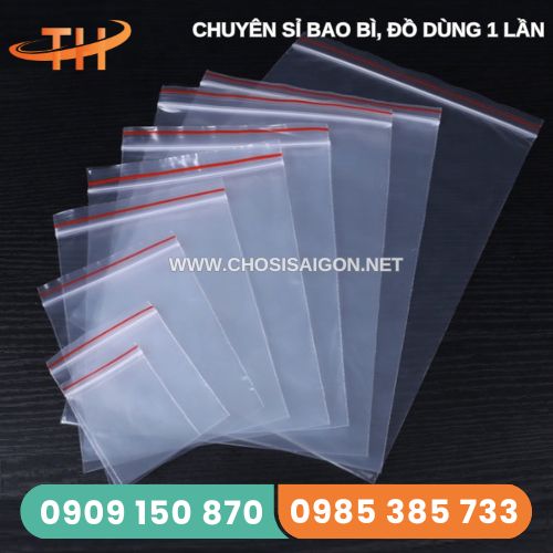 Túi zipper chỉ đỏ giá sỉ