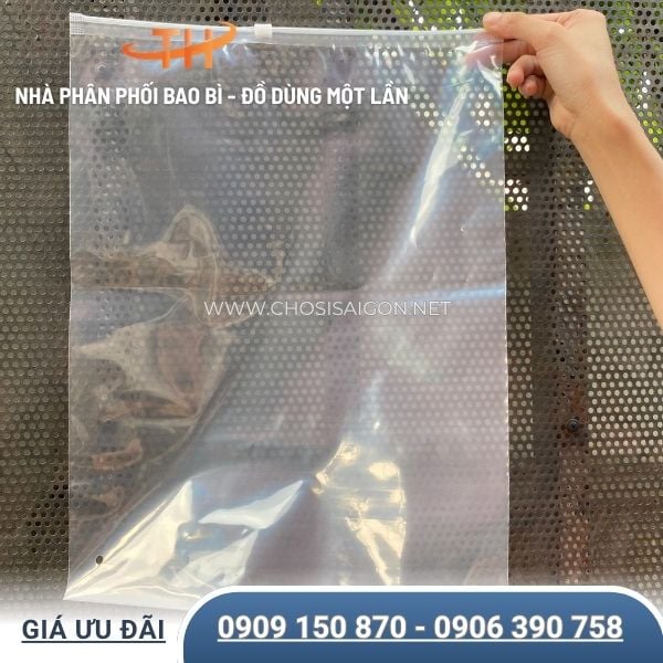Túi zip có khóa kéo kín, dễ sử dụng
