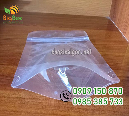 Túi zipper đáy đứng 2 mặt trong suốt cứng cáp, bền chắc giá bán sỉ
