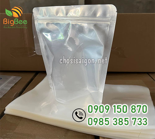 Túi zipper 2 mặt trong suốt bền chắc, cứng cáp giá sỉ