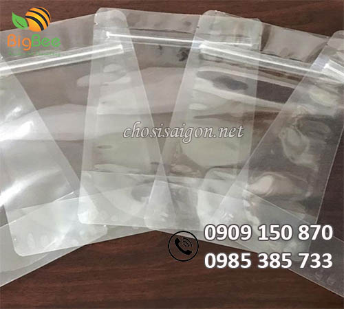 Túi zip trong suốt 2 mặt giá rẻ