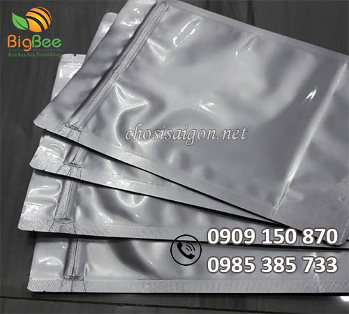 Túi zip 2 mặt bạc giá sỉ ưu đãi