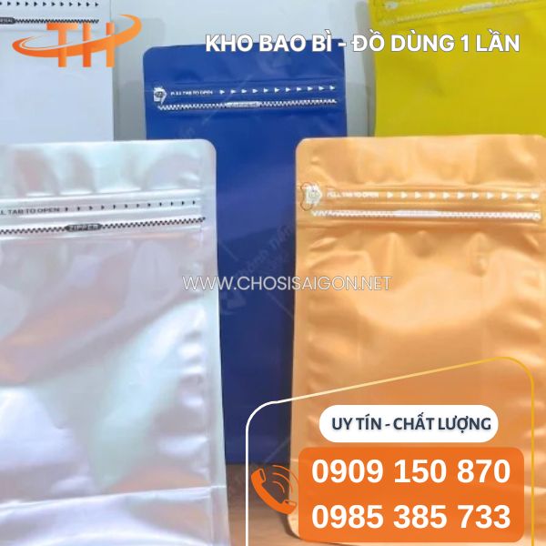 Túi zipper 8 cạnh có đủ màu giá sỉ siêu rẻ