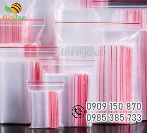 Túi zipper chỉ đỏ size 8,9,10 cung cấp sỉ giá rẻ