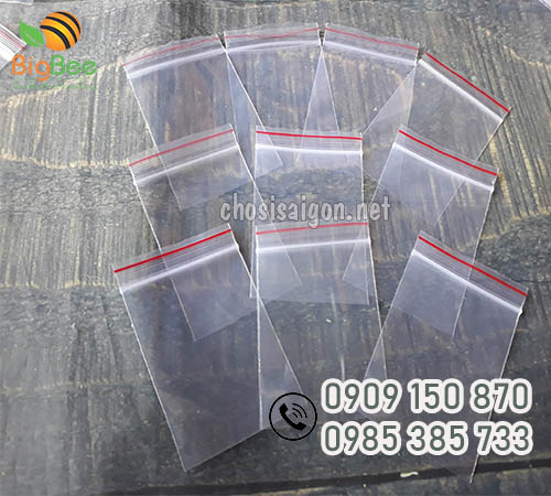 Túi zipper chỉ đỏ 8x12 giá bán sỉ rẻ
