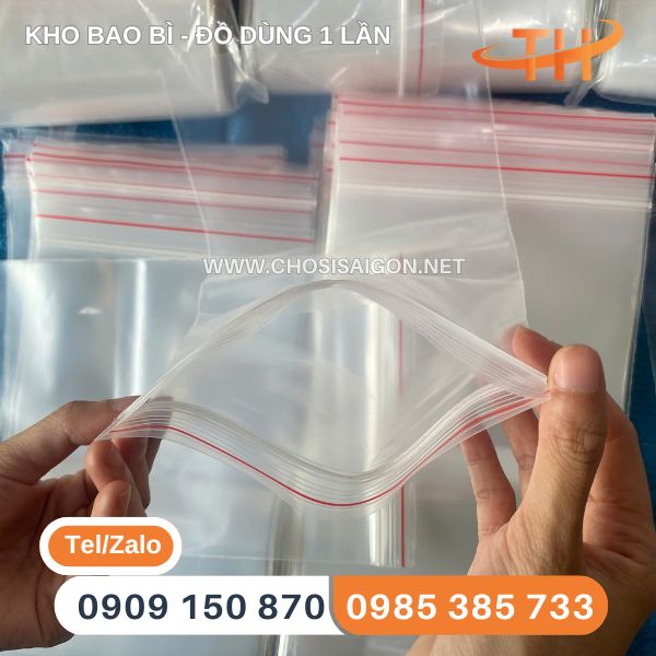 Túi zipper chỉ đỏ giá rẻ chất lượng tốt