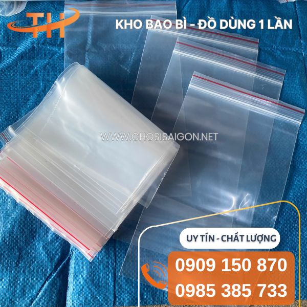 Túi zipper chỉ đỏ an toàn, chất lượng tốt giá sỉ