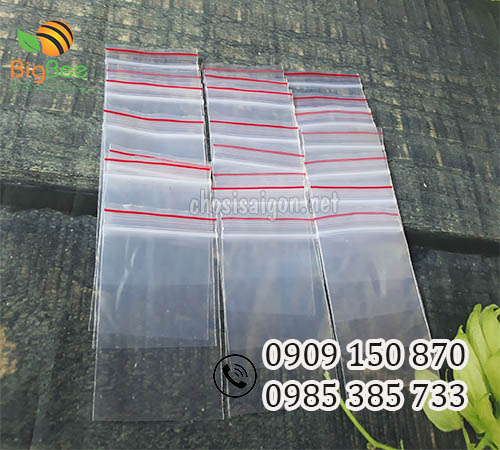 Túi zipper chỉ đỏ dẻo dai, bền chắc giá sỉ rẻ