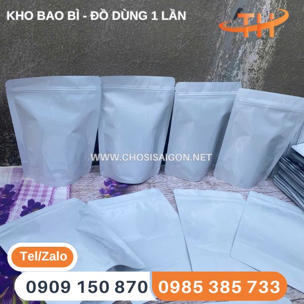 Túi zipper trắng sữa giá sỉ rẻ Bình Chánh, HCM