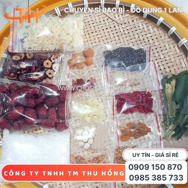 Túi zipper chỉ đỏ đựng thực phẩm