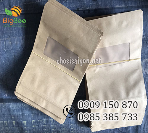 Túi zipper giấy kraft đa dạng kích cỡ uy tín tại TP.HCM