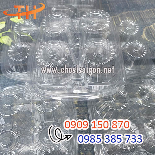 Vỉ nhựa 4 quả đựng trứng muối, bắc thảo, gà vịt giá rẻ