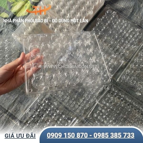 Vỉ nhựa 30 quả đựng trứng cút