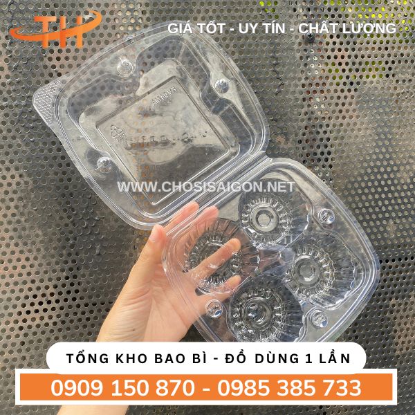 Vỉ nhựa 4 quả đựng trứng muối, bắc thảo giá rẻ