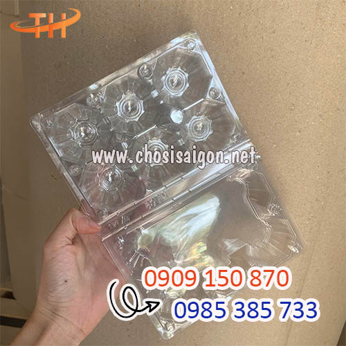 Vỉ nhựa đựng trứng 6 quả loại ghim bấm giá rẻ nhất
