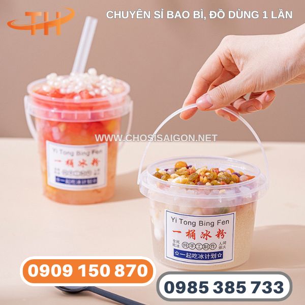 Xô nhựa đựng thức uống giá rẻ