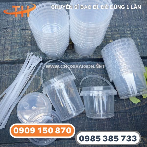 Xô nhựa tròn, vuông nhỏ 500ml, 700ml, 1 lít giá rẻ