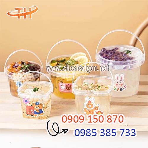 Xô nhựa tròn, vuông đựng thức uống giá sỉ siêu rẻ