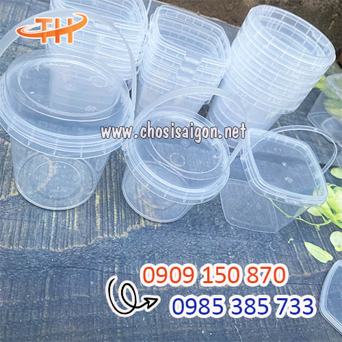 Xô nhựa tròn, vuông 500ml, 700ml, 1000ml sỉ rẻ nhất