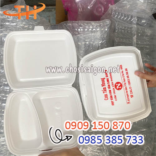 Hộp xốp đựng cơm 2 ngăn giá cạnh tranh