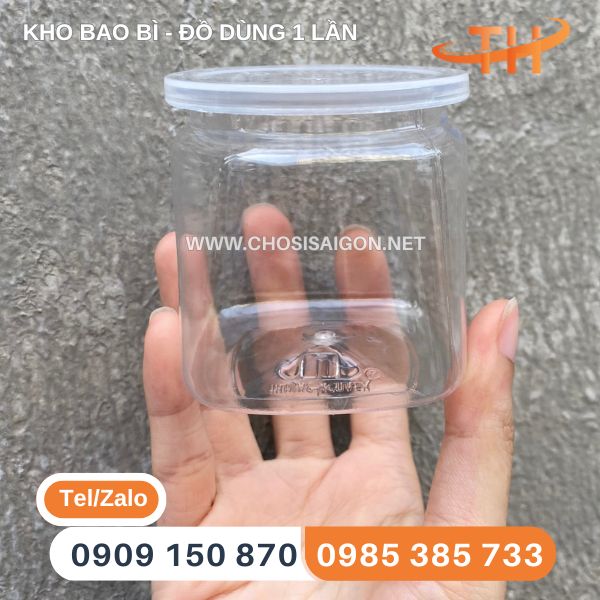 Hũ nhựa PET trong đựng sữa chua an toàn giá xưởng