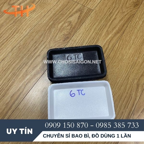Khay xốp trắng, đen đựng 6 trái chanh giá rẻ tại HCM