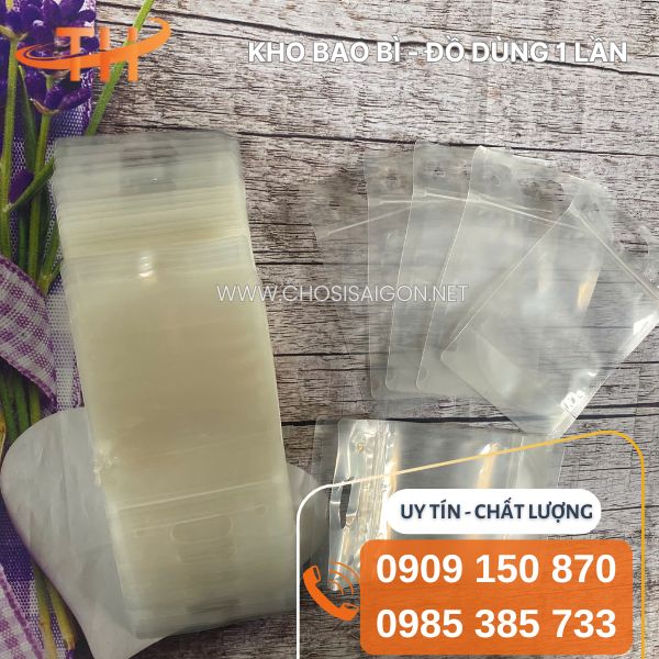 Túi zip đựng thức uống trắng trơn