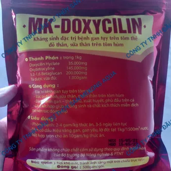 MK DOXYCILLIN - ĐẶC TRỊ BỆNH GAN TỤY TRÊN TÔM THẺ