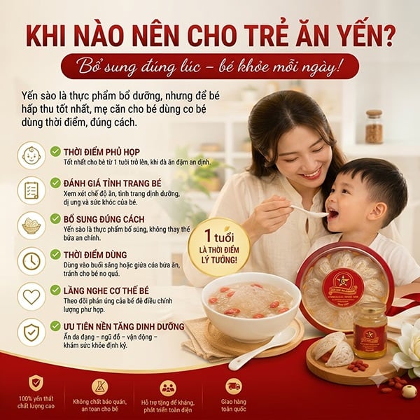 Khi nào nên cho trẻ ăn yến??? Khi nào nên cho trẻ ăn yến???