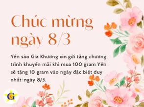 Khuyến mãi Yến sào nhân ngày 8/3