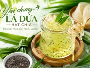 Yến chưng lá dứa hạt chia
