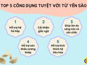 5 công dụng tuyệt vời từ yến sào có thể bạn chưa biết