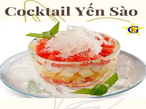 Cách làm cocktail yến sào chanh đào