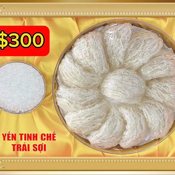 Yến trãi mặt lớp sợi dày