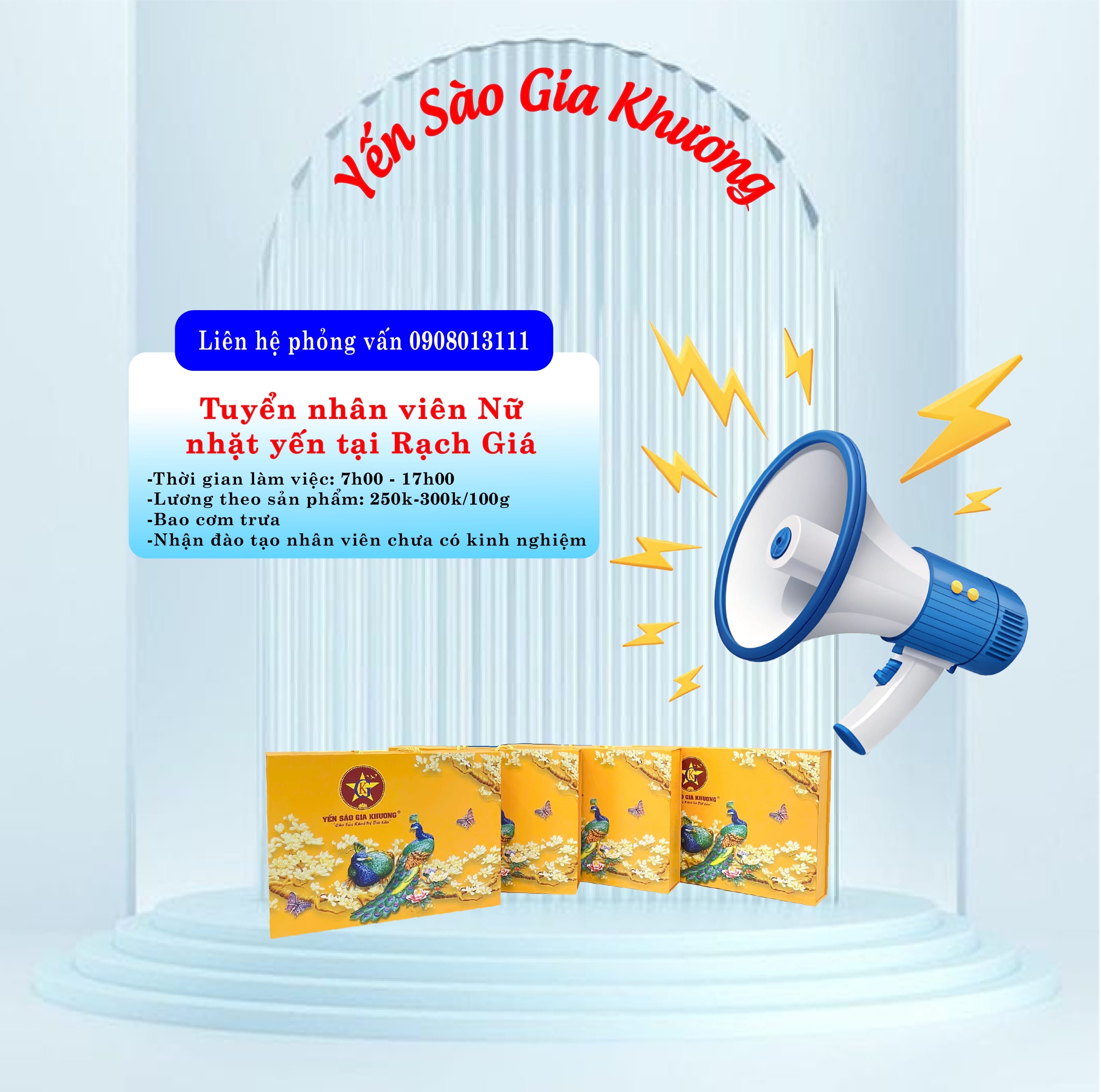 CẦN TUYỂN 6 NHÂN VIÊN NỮ NHẶT YẾN SÀO CẦN TUYỂN 6 NHÂN VIÊN NỮ NHẶT YẾN SÀO