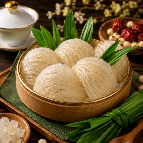 Yến chưng lá dứa hạt chia Yến chưng lá dứa hạt chia