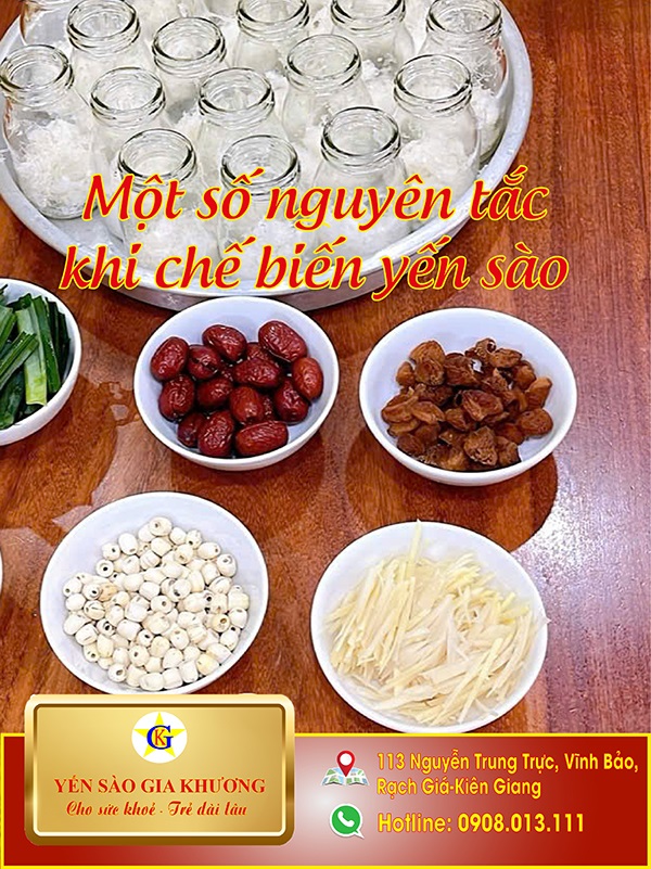 Một số nguyên tắc khi chế biến yến sào Một số nguyên tắc khi chế biến yến sào