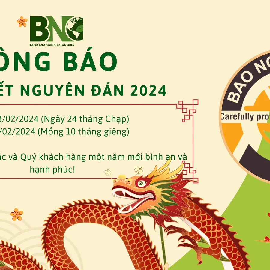 THÔNG BÁO LỊCH NGHỈ TẾT NGUYÊN ĐÁN 2024
