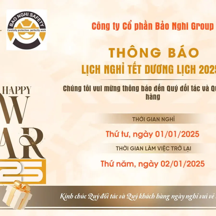 THÔNG BÁO NGHỈ TẾT DƯƠNG LỊCH 01/01/2025