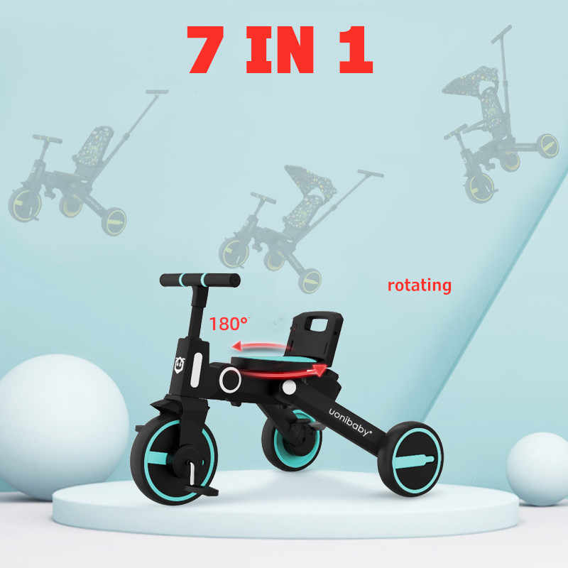 Xe đẩy đạp có mái che Uonibaby - Sản phẩm vận động đa năng cho bé yêu - BTshop