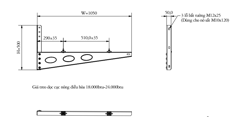 GIÁ TREO TƯỜNG DỌC MÁY 18000-24000 BTU/h