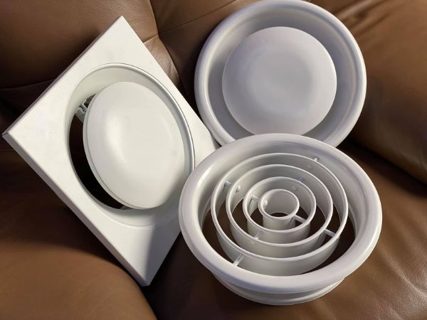 Ảnh cửa gió, miệng gió khuếch tán tròn khung vuông một lõi 300x300 Starduct Ảnh cửa gió, miệng gió khuếch tán tròn khung vuông một lõi 300x300 Starduct