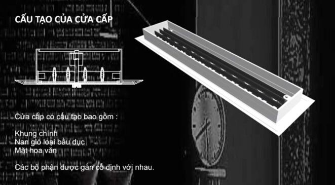 Cấu tạo cửa gió miệng gió cấp hoa văn chữ nhật Starduct NSCA07 Cấu tạo cửa gió miệng gió cấp hoa văn chữ nhật Starduct NSCA07