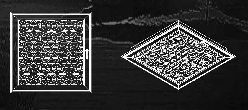 Cấu tạo cửa gió miệng gió hồi hoa văn vuông Starduct NSCA07 Cấu tạo cửa gió miệng gió hồi hoa văn vuông Starduct NSCA07