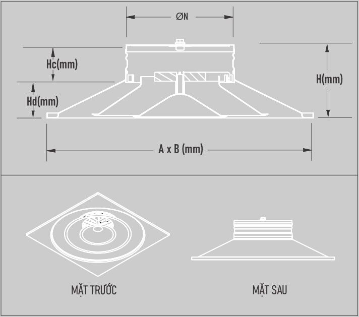 Cấu tạo cửa gió, miệng gió khuếch tán tròn khung vuông hai lõi 600x600 Starduct Cấu tạo cửa gió, miệng gió khuếch tán tròn khung vuông hai lõi 600x600 Starduct